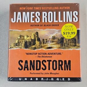 James Rollins Sandstorm Unabridged CD Audiobook 14 Discs 16 Hours John Meagher